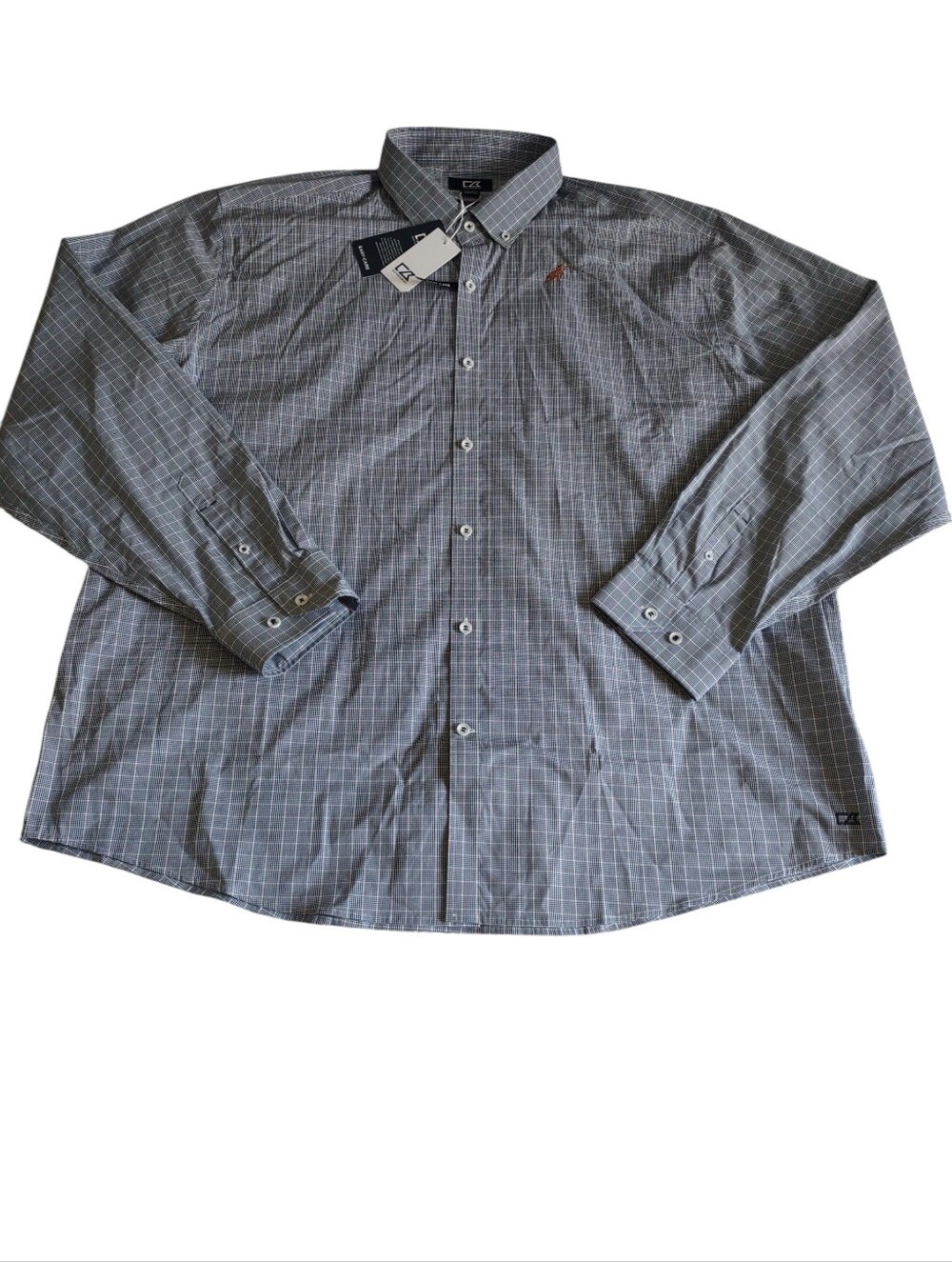 Cutter & Buck XXL Blue Plaid Button Down Shirt